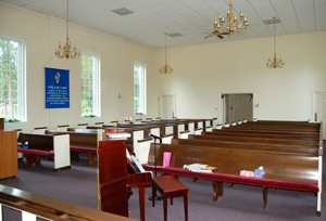 Willis UMC sanctuary seen from the front